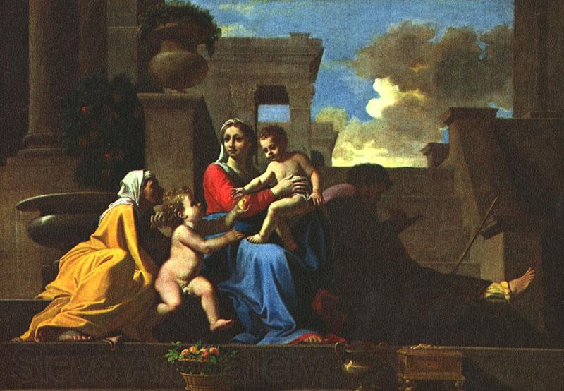 POUSSIN, Nicolas Holy Family on the Steps af